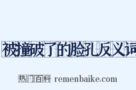 被撞破了的脸孔反义词是什么意思的图片